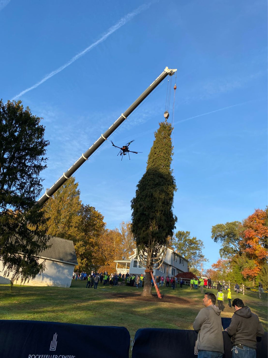 Camflite on the set for Rockefeller Center tree cutting.